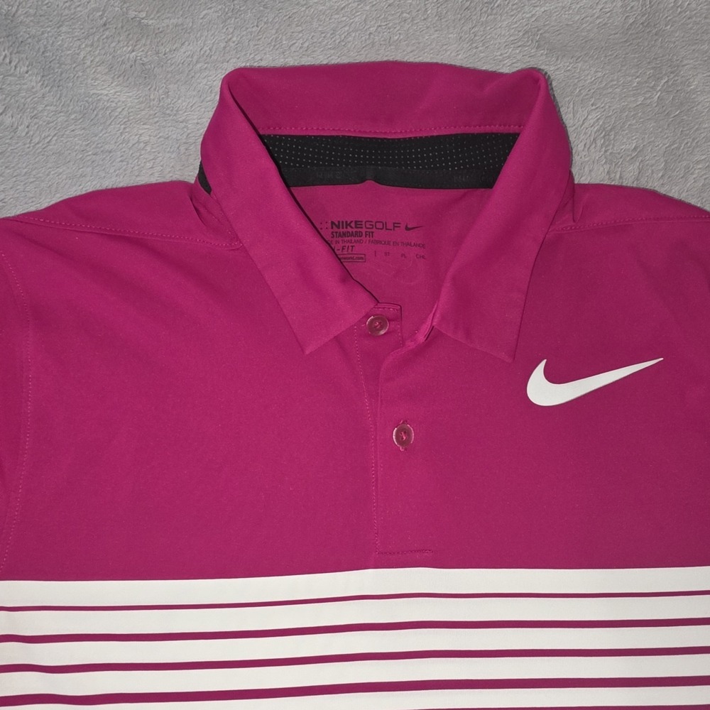 Nike Golf Polo Shirt Mens Small Tall Pink Tour Performance Dri Fit Lightweight